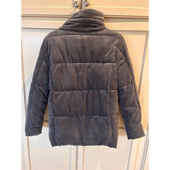 Isaac Mizrahi Ladies' Velvet Puffer Jacket Size Small 4-8 Stormy Gray 💸BOGO🎉 - Picture 4 of 9